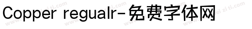 Copper regualr字体转换